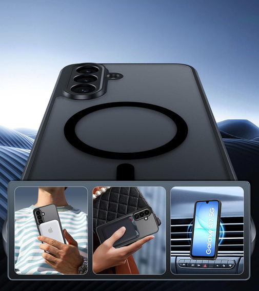 Matt Case for Samsung Galaxy A17 5G, for MagSafe, translucent black