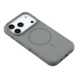 Silicone case for iPhone 17 Pro Max, for MagSafe, anti-shock, grey
