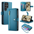 Flip case for Samsung Galaxy S25 Ultra, Wallet Zipper Pocket, blue