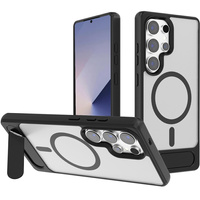 Case for Samsung Galaxy S25 Ultra, Kickstand Matt Case, for MagSafe, black
