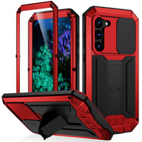 Armored case for Samsung Galaxy S23 Plus, R-JUST CamShield Slide, red