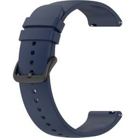 Silicone strap 20mm, Midnight Blue/Black Buckle