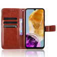 Flip case for Samsung Galaxy M15 5G, Crazy Horse Wallet, brown