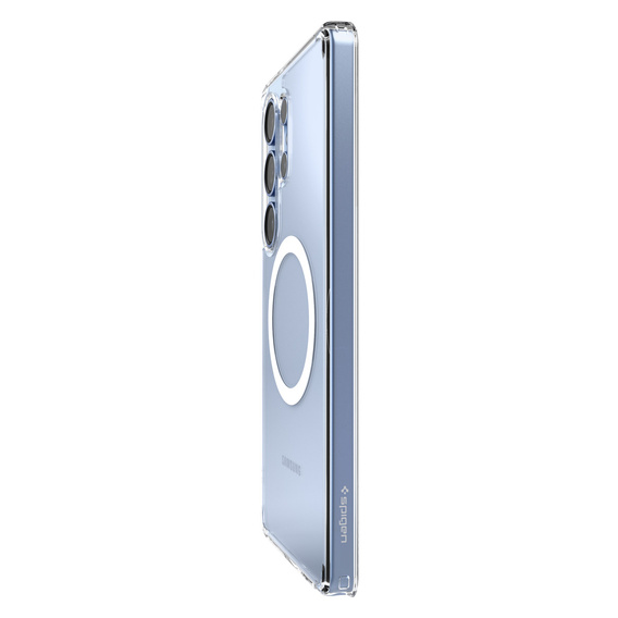 Spigen MagSafe Case for Samsung Galaxy S25 Ultra, Ultra Hybrid, transparent / white + 9H Tempered Glass