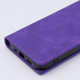 Case for iPhone 15, ERBORD Vintage, wallet with flap, purple