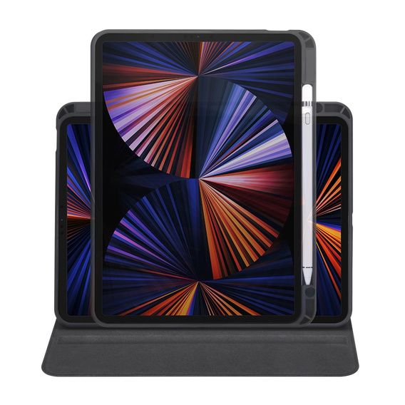 Case for iPad Pro 11" 2022/2021/2020 (4/3/2 gen.), with stylus space, 360° rotatable, black