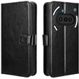 Flip case for Nothing Phone 3A, Crazy Horse Wallet, black
