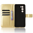 Flip case for Oppo Reno 12 Pro, Crazy Horse Wallet, gold