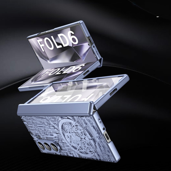 Case for Samsung Galaxy Z Fold6 5G, Mechanical Legend, blue