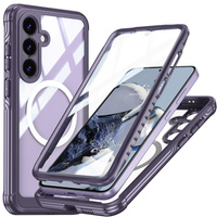Case for Samsung Galaxy S25 FE, Shockproof, with glass, for MagSafe, purple