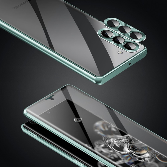 Case for Samsung Galaxy S23 Plus, Magnetic Dual Glass, green
