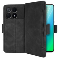 Flip case for Xiaomi Poco X6 Pro 5G, Card Slot, black