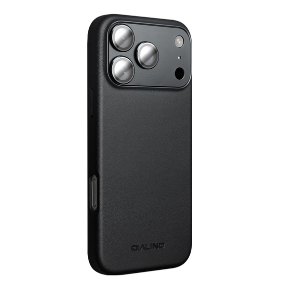 QIALINO case for iPhone 17 Pro, for MagSafe, with camera protection, black