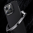 BENKS Kevlar Case for iPhone 15 Pro Max, for MagSafe, Carbon Fiber, black