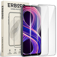 2x Tempered Glass for Realme 8 5G, ERBORD 9H Hard Glass for phone screen