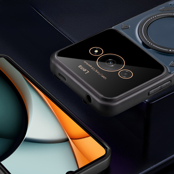 Armored Case for Xiaomi Redmi A3, Magnetic Ring, blue