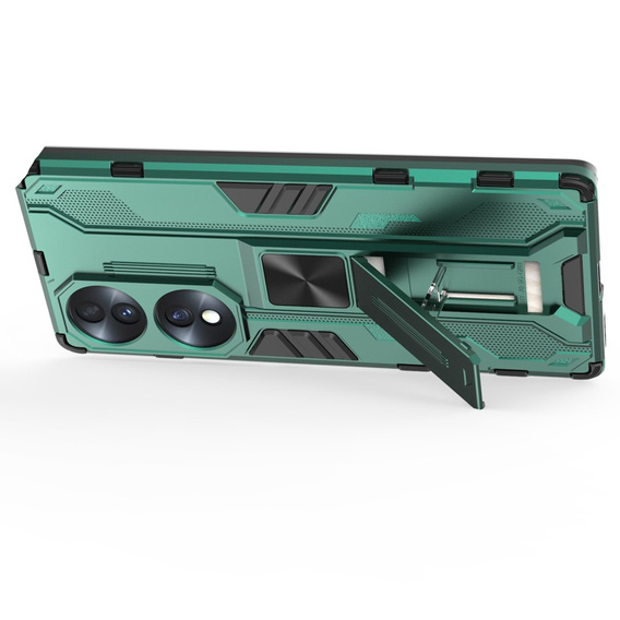 Case for Honor 70 5G, Military kickstand, green