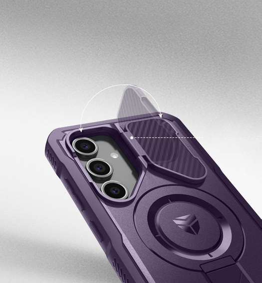 Armored case for Samsung Galaxy S24 FE, Dexnor Full Body (Two Frames), purple