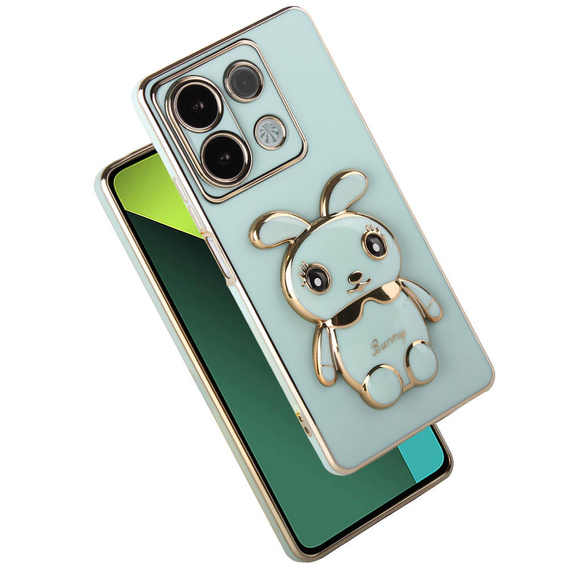 Case for Xiaomi Redmi Note 13 Pro 5G, Rabbit, green + 9H Tempered Glass