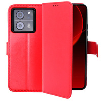 Flip case for Xiaomi 13T / 13T Pro, Crazy Horse Wallet, red