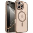 Case for iPhone 16 Pro Max, for MagSafe, ERBORD Matt Case, pink + Screen Glass
