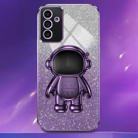 Case for Samsung Galaxy A55 5G, Glitter Astronaut, purple