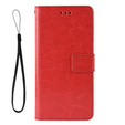 Flip case for Xiaomi Poco F6 Pro, Crazy Horse Wallet, red