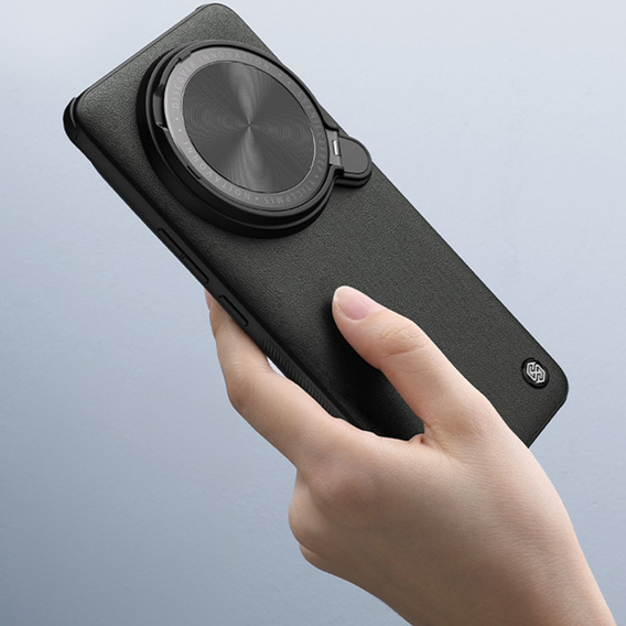 Case for Xiaomi 14 Ultra, armored Nillkin, Camshield Prop Leather Coated, for Magsafe, black