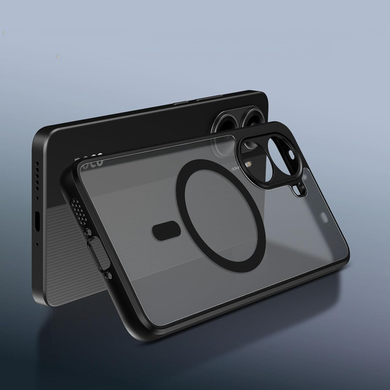 Case for Xiaomi Poco X7 Pro 5G, for MagSafe, ERBORD Matt Case, black