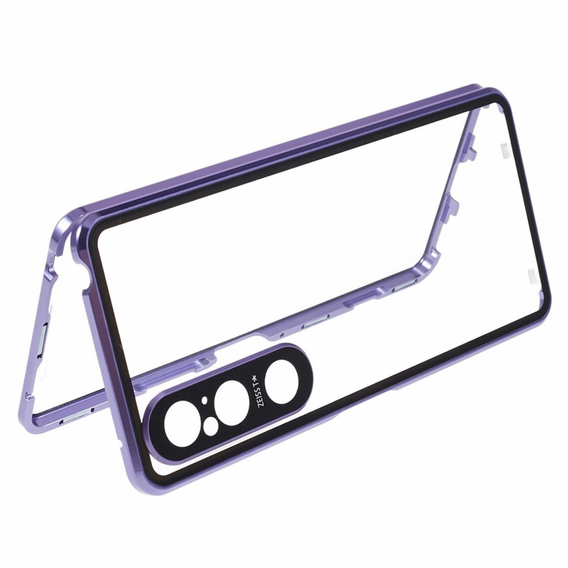 Case for Sony Xperia 1 V, Magnetic Dual Glass, purple