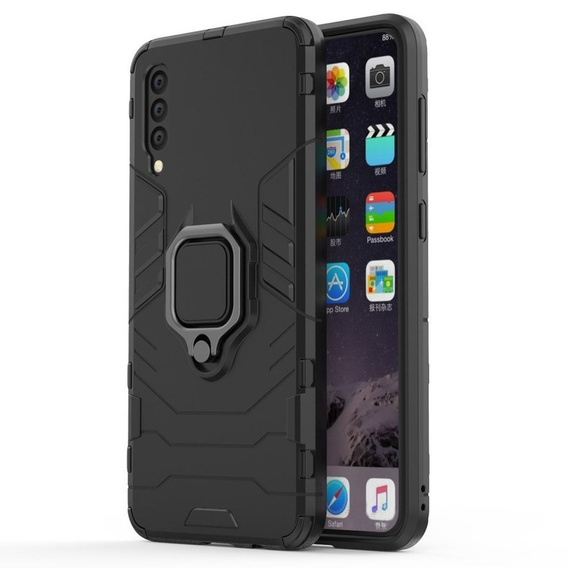 Case for Samsung Galaxy A50, Kickstand Ring, black