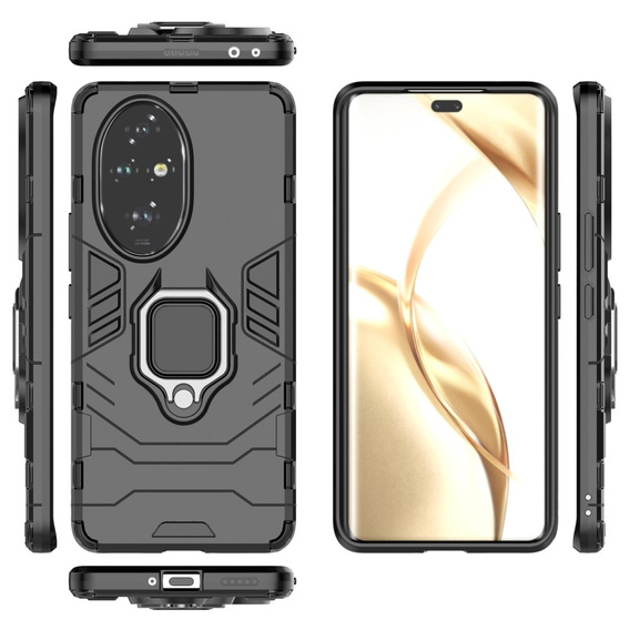 Case for Honor 200 Pro 5G, Kickstand Ring, black