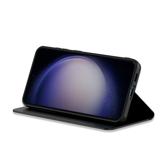 Flip case for Samsung Galaxy S23 Plus, GKK Leather, carbon black