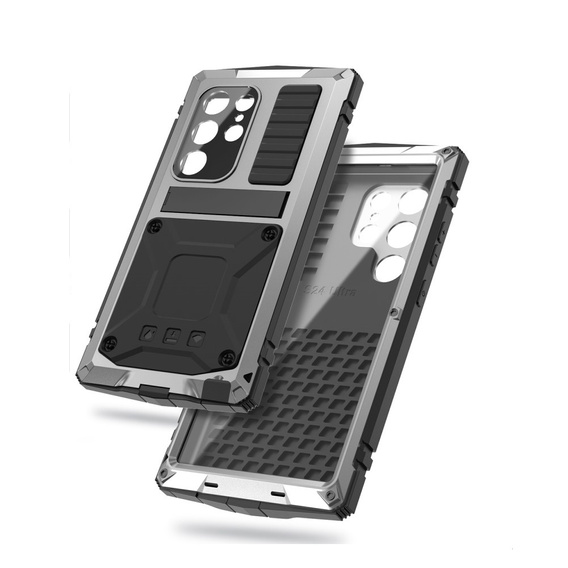 Armored case for Samsung Galaxy S24 Ultra, R-JUST, silver
