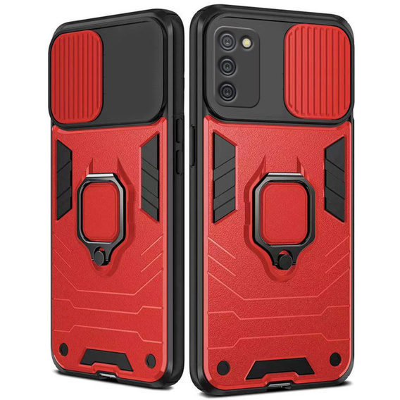 Case for Samsung Galaxy A03s, KickStand Camera Lens, blue