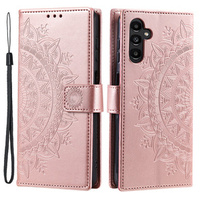 Flip case for Samsung Galaxy A35 5G, Mandala, pink rose gold