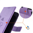 Flip case for Motorola Moto E14, Butterfly, purple