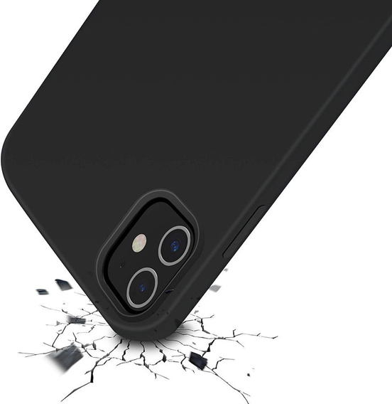 Case for iPhone 12 Pro Max, Silicone Lite, black