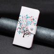 Flip case for Samsung Galaxy M34, Wallet, colorful tree, white
