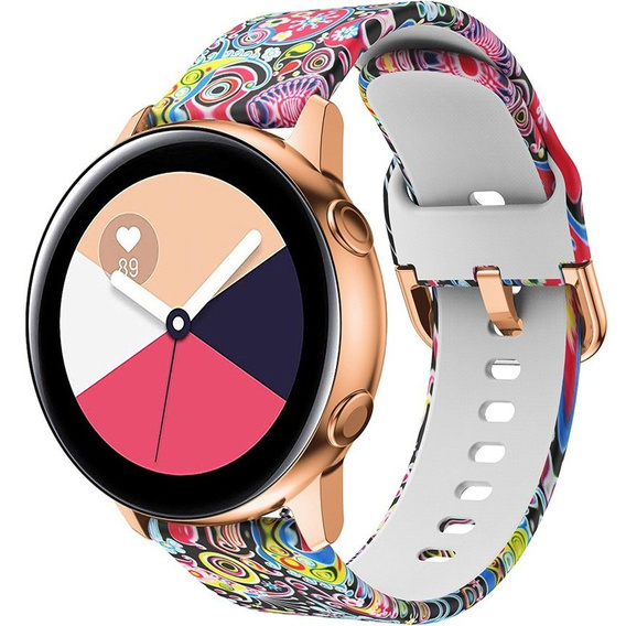 Smooth strap for Samsung Galaxy Watch Active 22mm, Colorful Jellyfish