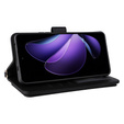 Crossbody Leather Wallet flip case for Oppo Reno 13F 5G, black