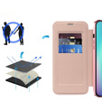 Flip case for iPhone 15, RFID Wallet MagSafe CamShield, pink