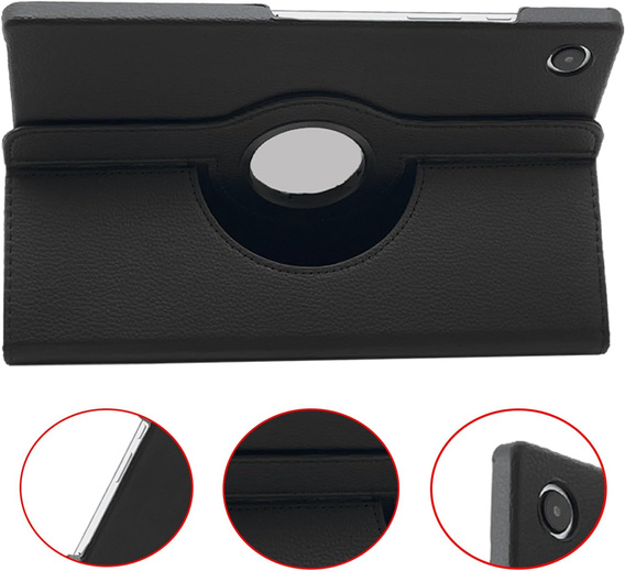 Case for Samsung Galaxy Tab A9+ TB330FU 10.95", Rotating 360, black