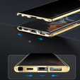 Case for Samsung Galaxy S24 Ultra, Privacy Dual Glass, gold