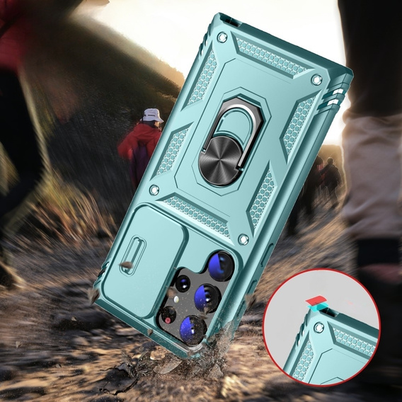 Case for Samsung Galaxy S23 Ultra, CamShield Slide, green