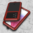 Love Mei Case for Samsung Galaxy A53 5G, armored with glass, red