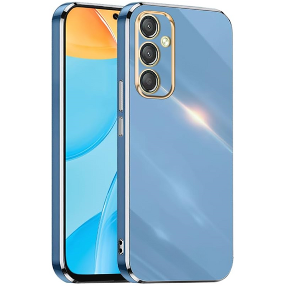 Case for Samsung Galaxy M55 5G, Glamour CamShield, blue