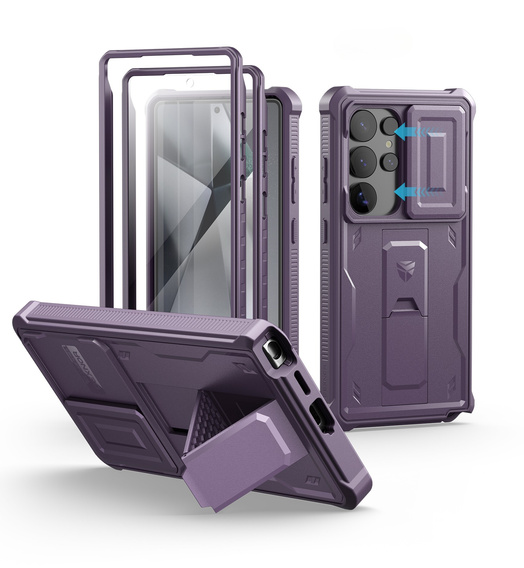 Armored case for Samsung Galaxy S25 Ultra, Dexnor Full Body (Two Frames), purple