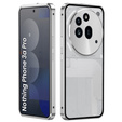 1 x Case for Nothing Phone 3a Pro, Frame Case, silver