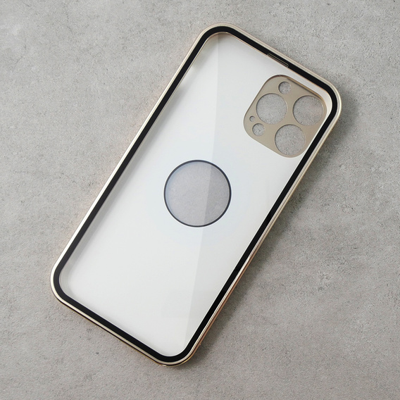 Case for iPhone 13 Pro Max, Dual Glass, for Magsafe, gold